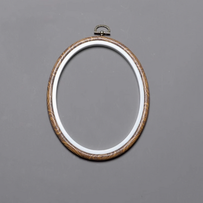 Round and Oval Embroidery Hoop Natural Material Adjustable For Embroidery, Cross Stitch and Ornaments