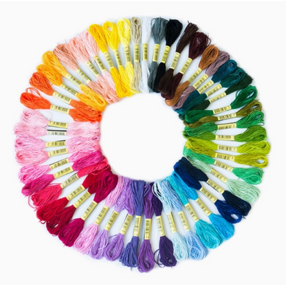 Embroidery Floss Rainbow Color 150 Skeins, Popular Colors,  Embroidery Thread No. 25, Friendship Bracelet String for Cross Stitch, Hand Embroidery, String Art