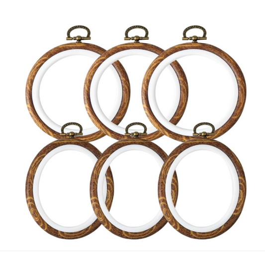 Round and Oval Embroidery Hoop Natural Material Adjustable For Embroidery, Cross Stitch and Ornaments